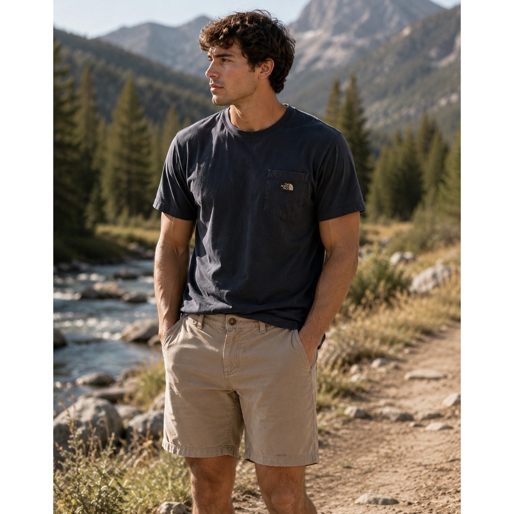 The North Face Heritage Khaki Tan Chino Hiking Shorts Utility Men 36 Waist